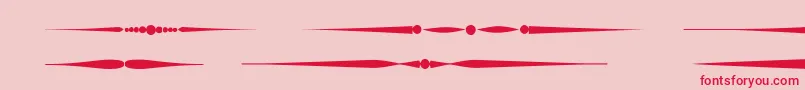 Czcionka Sldividersregular – czerwone czcionki na różowym tle