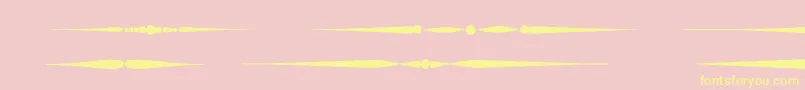 Fonte Sldividersregular – fontes amarelas em um fundo rosa