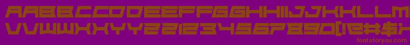 Czcionka FoughtknightDie – brązowe czcionki na fioletowym tle
