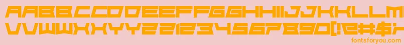 FoughtknightDie Font – Orange Fonts on Pink Background