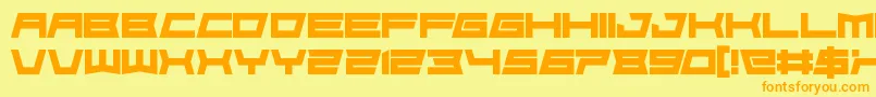 FoughtknightDie Font – Orange Fonts on Yellow Background