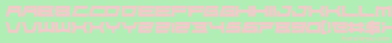 FoughtknightDie-fontti – vaaleanpunaiset fontit vihreällä taustalla
