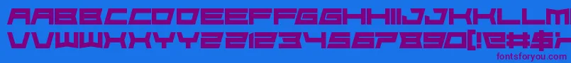 FoughtknightDie Font – Purple Fonts on Blue Background