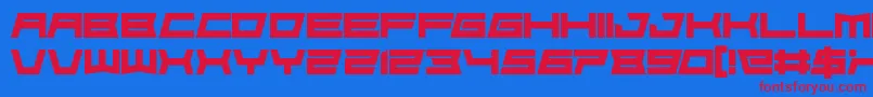FoughtknightDie Font – Red Fonts on Blue Background