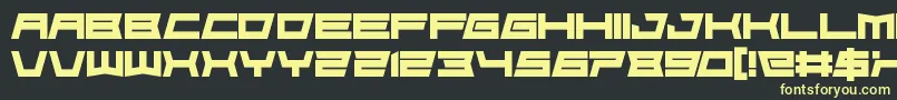 Шрифт FoughtknightDie – жёлтые шрифты на чёрном фоне