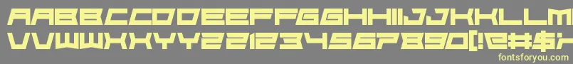 FoughtknightDie Font – Yellow Fonts on Gray Background