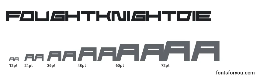 FoughtknightDie Font Sizes