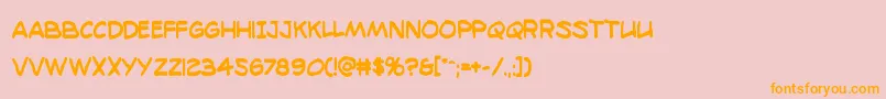 98bottlesboldcond Font – Orange Fonts on Pink Background