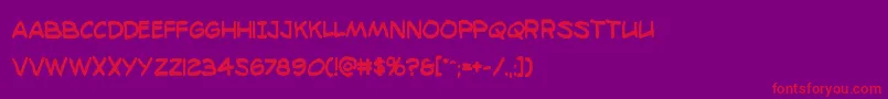 98bottlesboldcond Font – Red Fonts on Purple Background