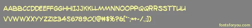 98bottlesboldcond Font – Yellow Fonts on Gray Background