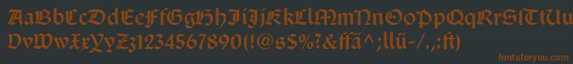 Шрифт SanMarcoLtDfr – коричневые шрифты на чёрном фоне