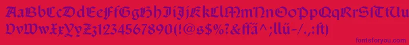 SanMarcoLtDfr-Schriftart – Violette Schriften auf rotem Hintergrund