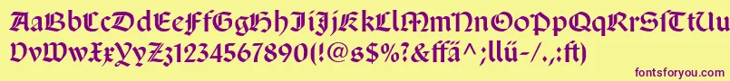 SanMarcoLtDfr Font – Purple Fonts on Yellow Background