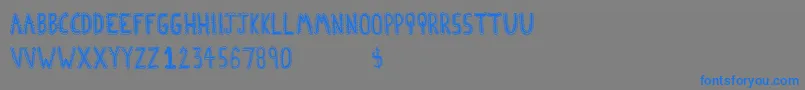 AfroHouse Font – Blue Fonts on Gray Background