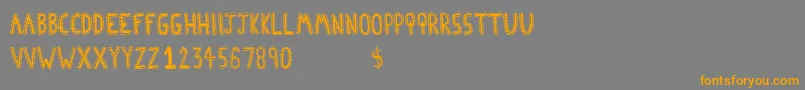 AfroHouse Font – Orange Fonts on Gray Background