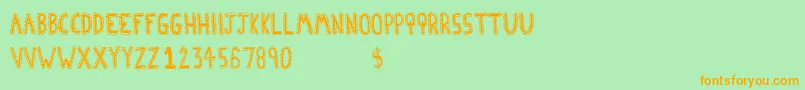 AfroHouse Font – Orange Fonts on Green Background