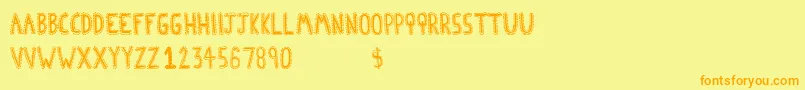 AfroHouse Font – Orange Fonts on Yellow Background