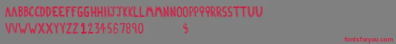 AfroHouse Font – Red Fonts on Gray Background