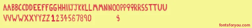 AfroHouse Font – Red Fonts on Yellow Background