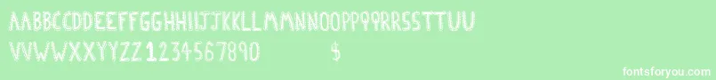 AfroHouse Font – White Fonts on Green Background
