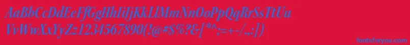 KeplerstdSemiboldcnitsubh Font – Blue Fonts on Red Background