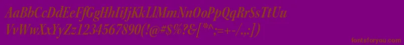 KeplerstdSemiboldcnitsubh Font – Brown Fonts on Purple Background