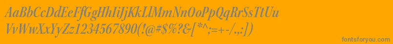 KeplerstdSemiboldcnitsubh Font – Gray Fonts on Orange Background
