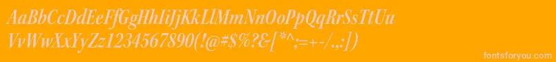 Шрифт KeplerstdSemiboldcnitsubh – розовые шрифты на оранжевом фоне