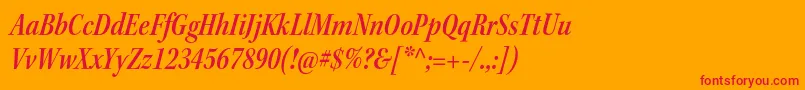 KeplerstdSemiboldcnitsubh Font – Red Fonts on Orange Background