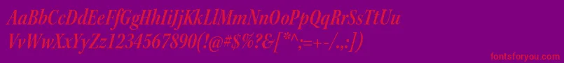 KeplerstdSemiboldcnitsubh Font – Red Fonts on Purple Background