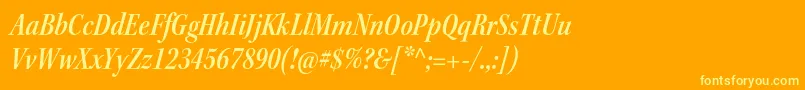 KeplerstdSemiboldcnitsubh Font – Yellow Fonts on Orange Background
