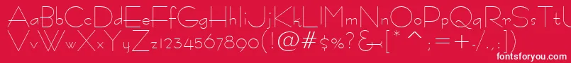 BernhardFashionBt Font – White Fonts on Red Background