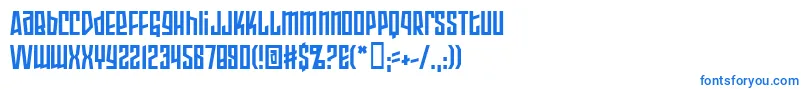 Шрифт Armopb – синие шрифты на белом фоне