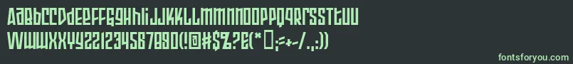 Armopb Font – Green Fonts on Black Background