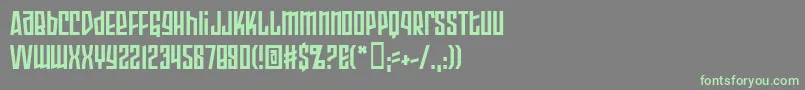 フォントArmopb – 灰色の背景に緑のフォント