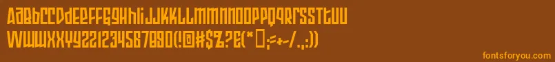 More about Armopb Font Armopb Font – Orange Fonts on Brown Background