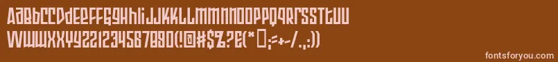 Armopb Font – Pink Fonts on Brown Background