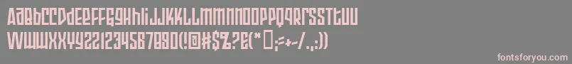 フォントArmopb – 灰色の背景にピンクのフォント