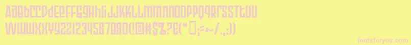 Armopb Font – Pink Fonts on Yellow Background