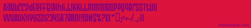 Armopb Font – Purple Fonts on Red Background