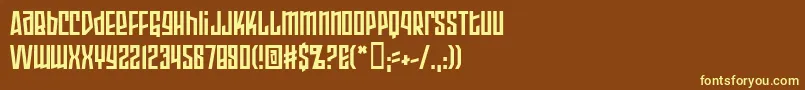 Шрифт Armopb – жёлтые шрифты на коричневом фоне