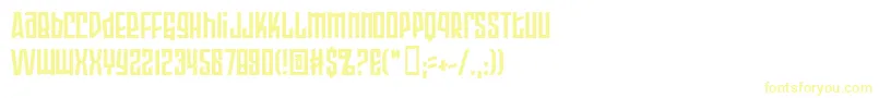 Шрифт Armopb – жёлтые шрифты на белом фоне