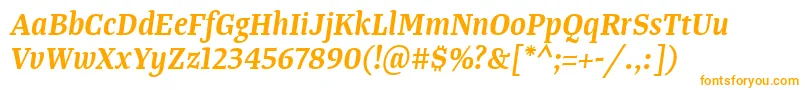 TangerserifnarrowSemibolditalic Font – Orange Fonts