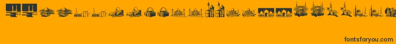 ArfMosques Font – Black Fonts on Orange Background