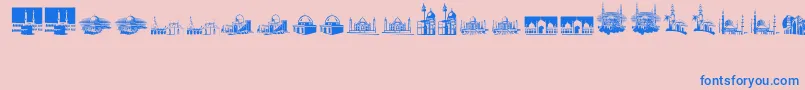 ArfMosques Font – Blue Fonts on Pink Background