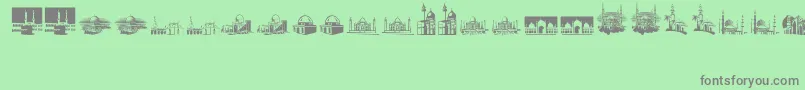 ArfMosques-Schriftart – Graue Schriften auf grünem Hintergrund