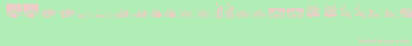フォントArfMosques – 緑の背景にピンクのフォント