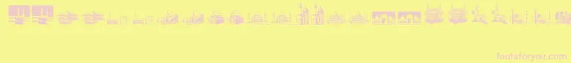 ArfMosques Font – Pink Fonts on Yellow Background