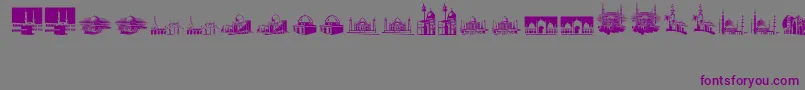ArfMosques-Schriftart – Violette Schriften auf grauem Hintergrund