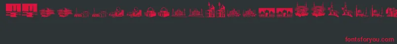 ArfMosques Font – Red Fonts on Black Background